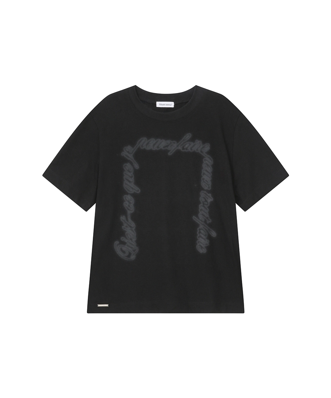 미세키서울 Chicano lettering short sleeve BLACK 상품 이미지 1