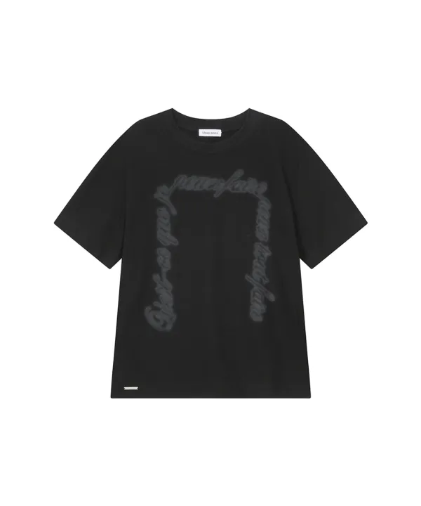 Chicano lettering short sleeve BLACK