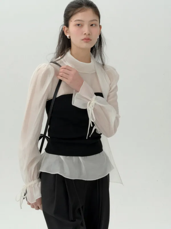 Pure Tie Blouse