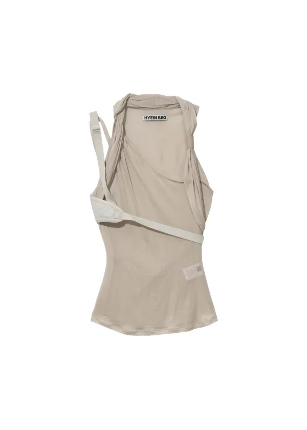 Sleeveless Knot Top w/ Back Strap