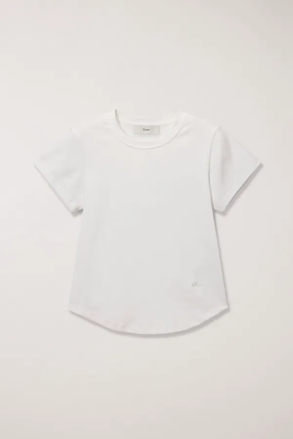 CURVED HEM SLIM TOP WHITE_UDTS6B225WT