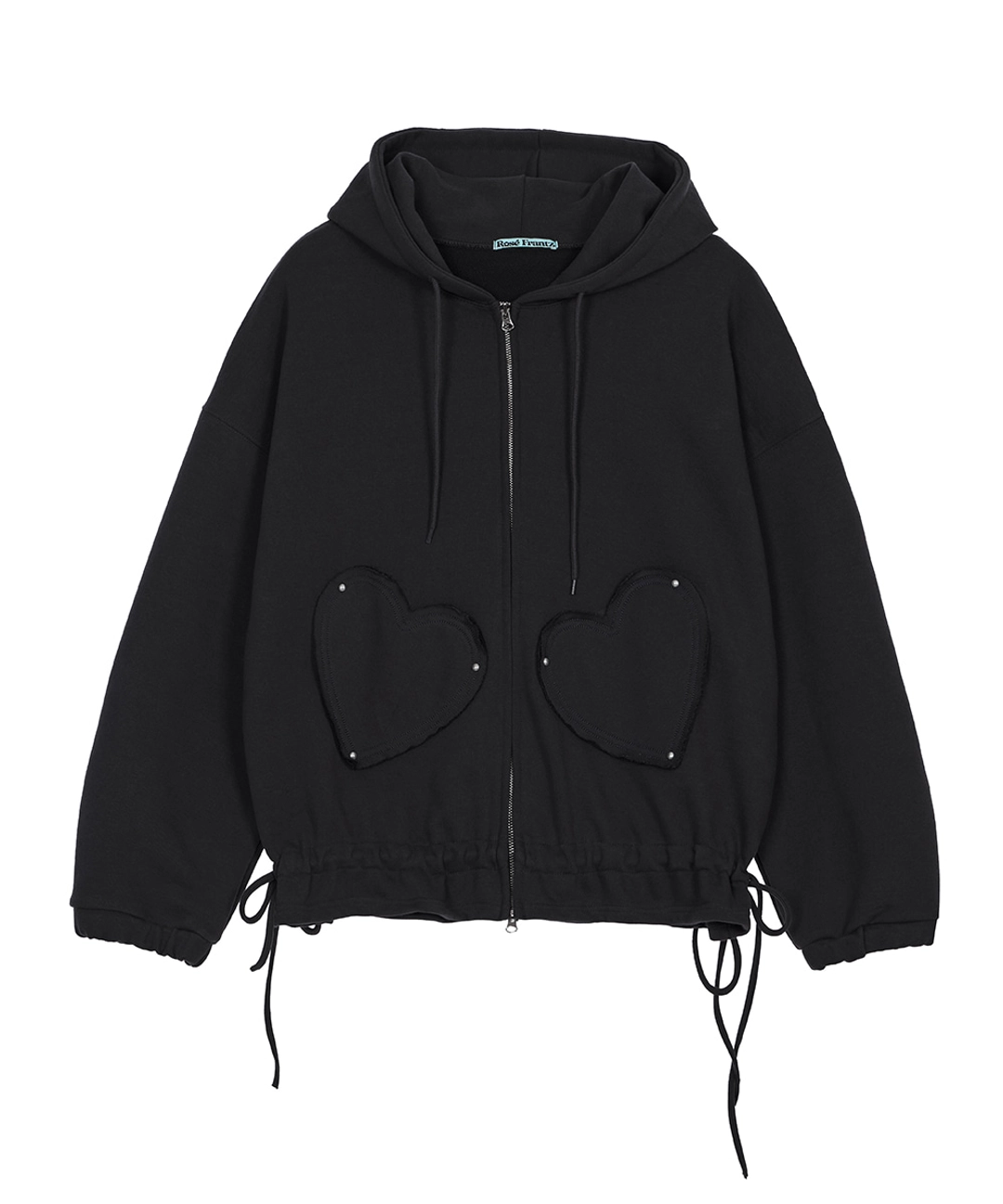 로제프란츠 Heart Pocket Hood Zip-up [Black] 상품 이미지 3