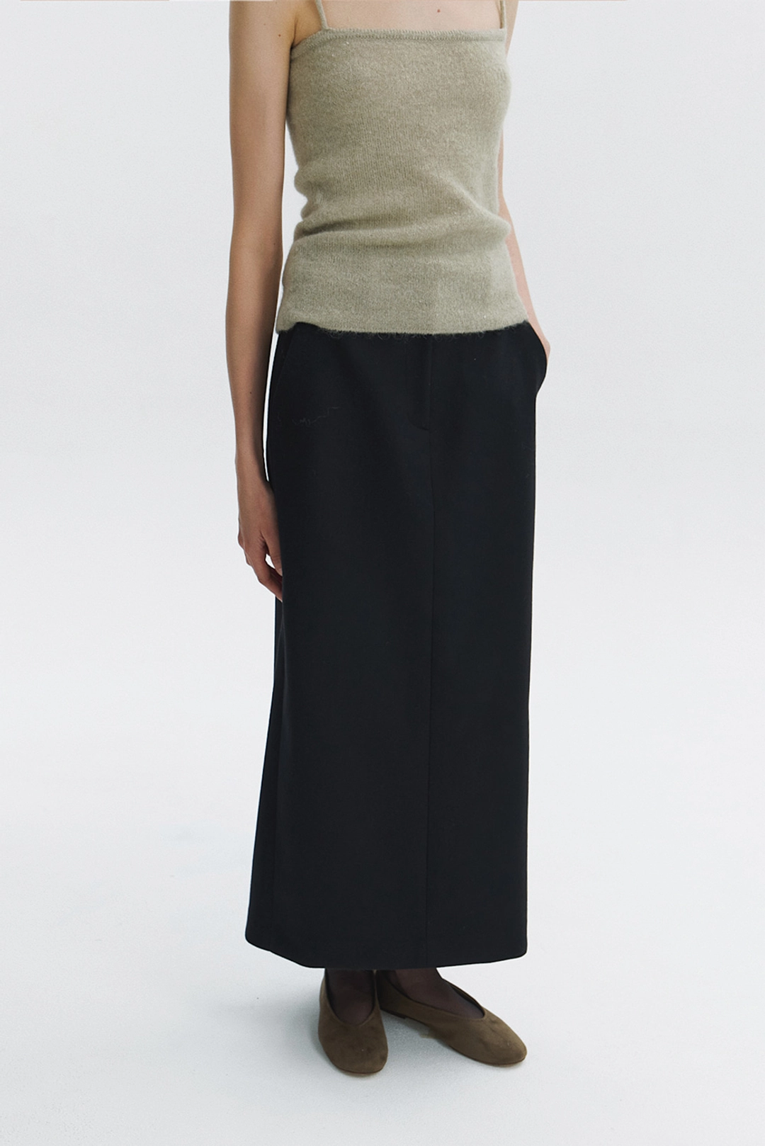 엘오61 [2ND] Liga Wool Skirt in Black 상품 이미지 2