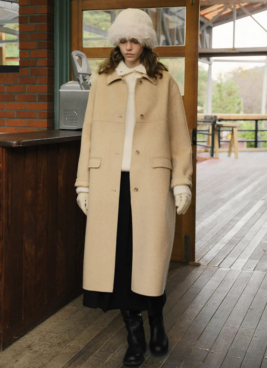 르닐 Merlot Handmade Coat (Light Beige) 상품 이미지 3