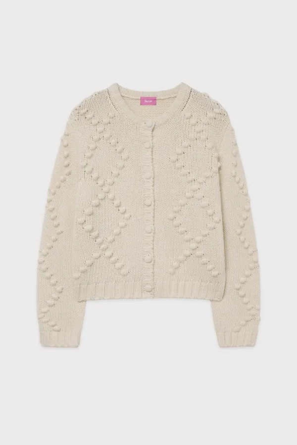 SN Soft Argyle Cardigan (Ivory)