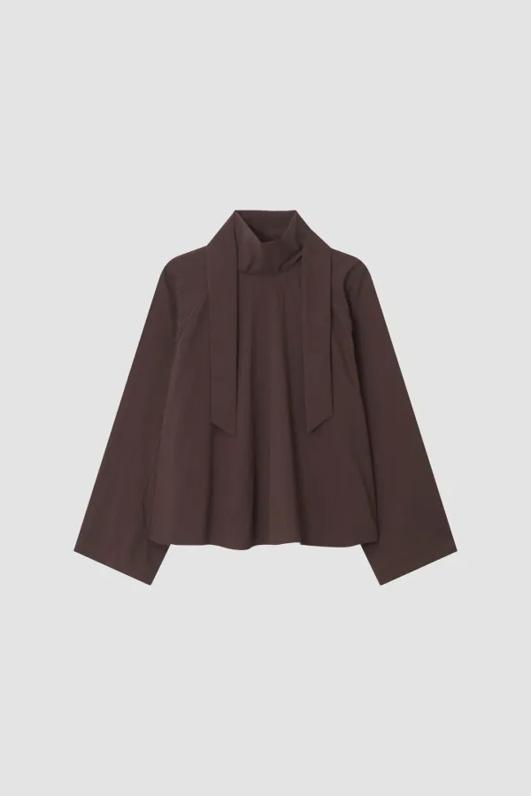 Lennon Wine Scarf Blouse
