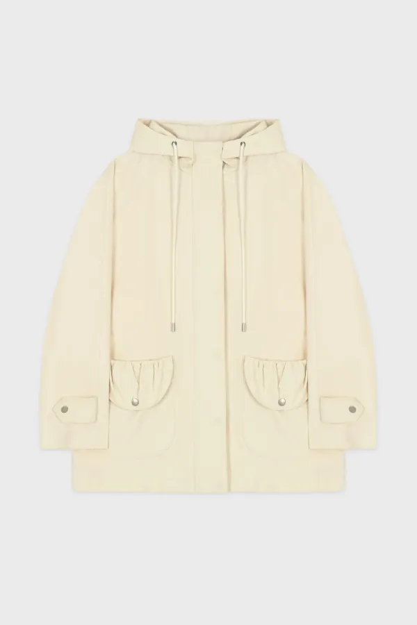 Raglan Hoodie Jacket (Cream)