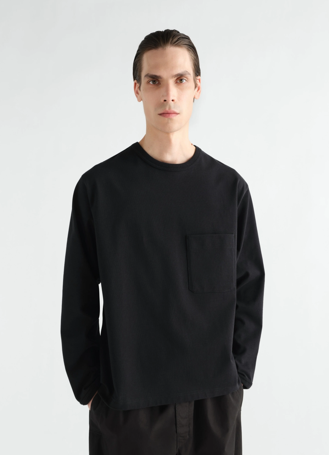 르메르 LONG-SLEEVE BOXY T-SHIRT IN COMPACT COTTON JERSEY 상품 이미지 1