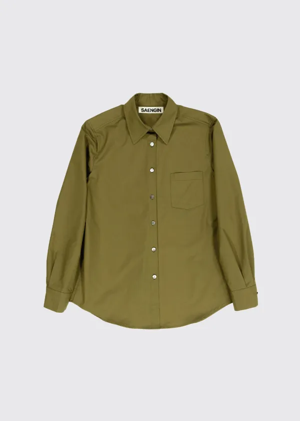 BASIC SIGNATURE UNIFORM SHIRT - KHAKI