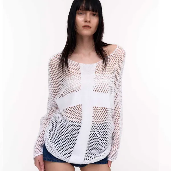 XCX CROCHET SWEATER (IVORY)