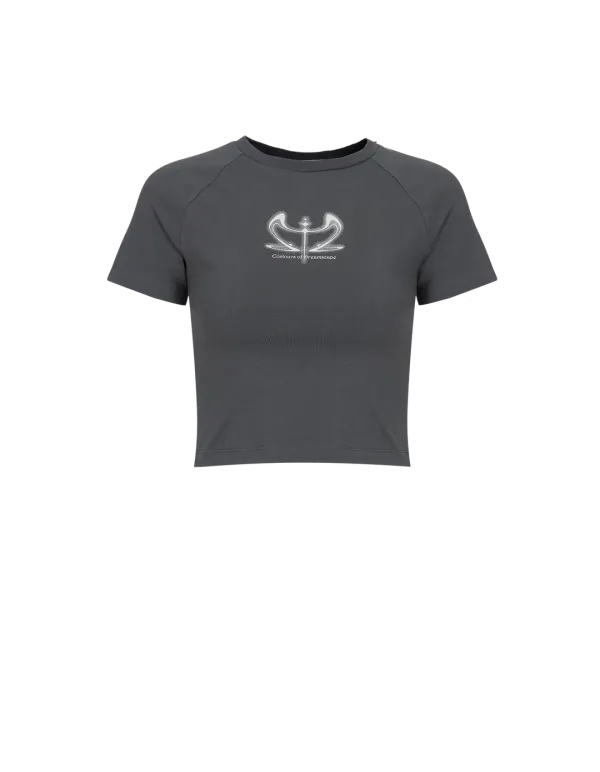 CROPPED T-SHIRT_CHARCOAL
