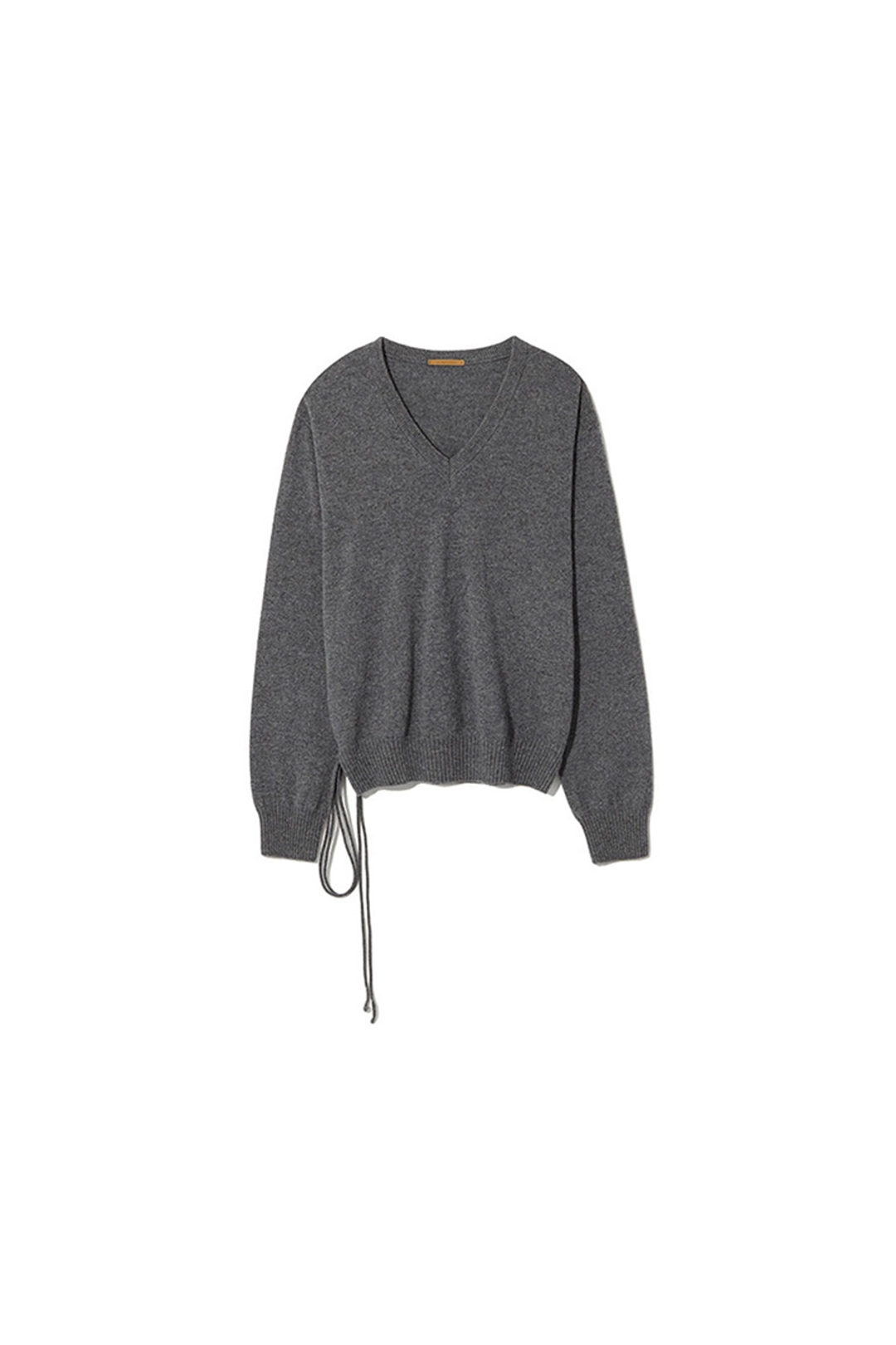 르917 PURE CASHMERE V-NECK KNIT PULLOVER [DARK GREY] 상품 이미지 1