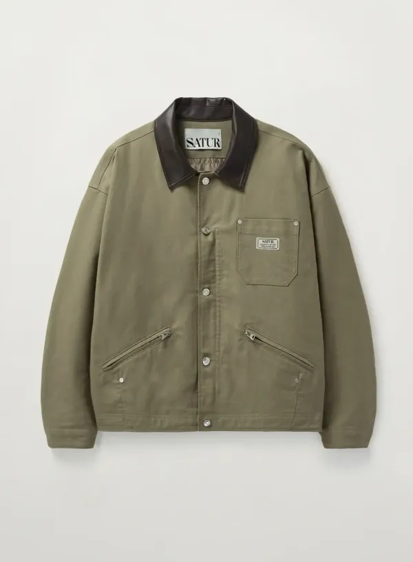 Cotton Work Jacket - Beige