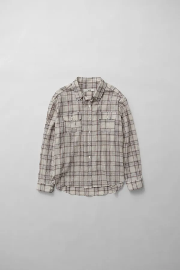 2nd) a pocket shirt (brown)