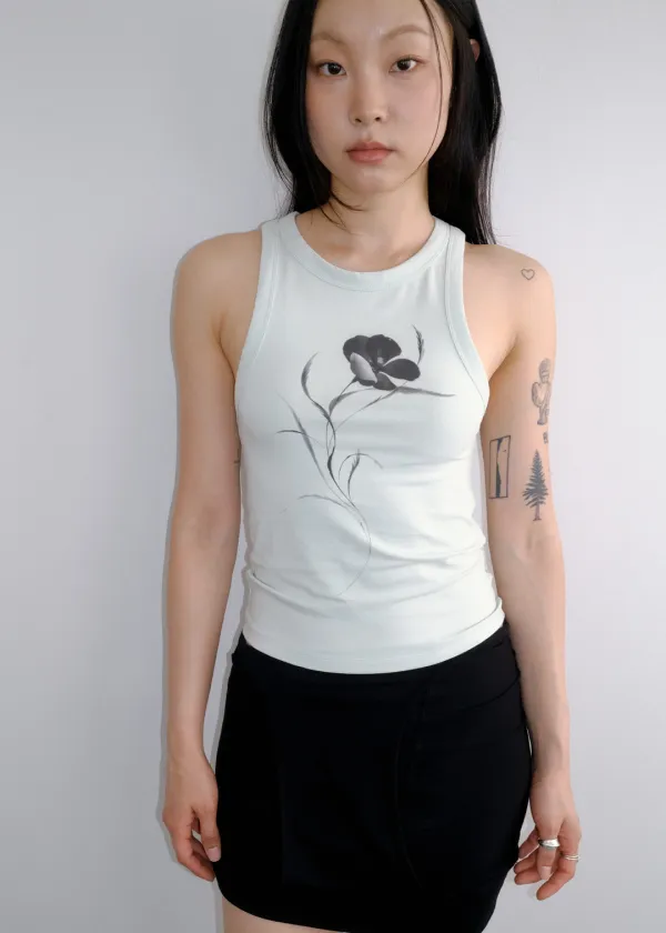 [X DOY]Big Flower Sleeveless Top_2Color