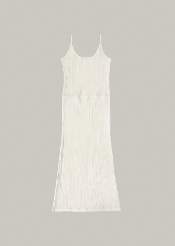 pleats long dress (ivory)