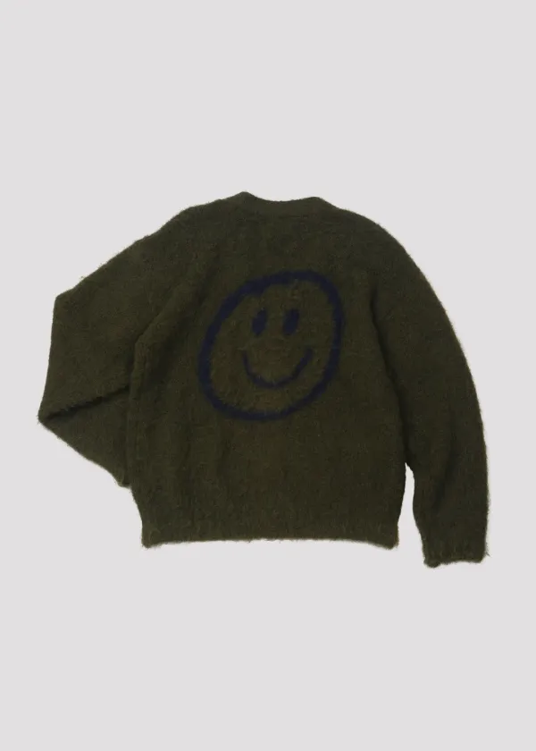 FUZZY CARDIGAN LOVE KHAKI
