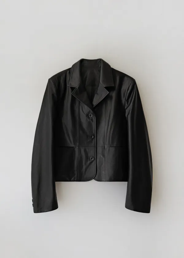 Alto leather short jacket (black)
