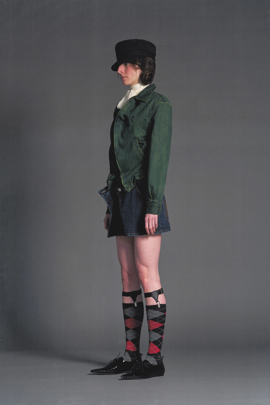 푸쉬버튼 PF26 DARK BLUE DENIM MINI SKIRT 상품 이미지 2