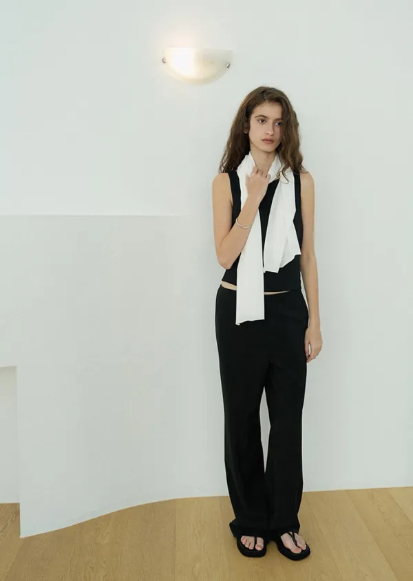 Soft drape pants / Black