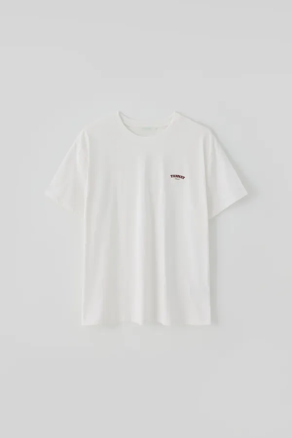 T/T Overfit logo half t-shirt (white)