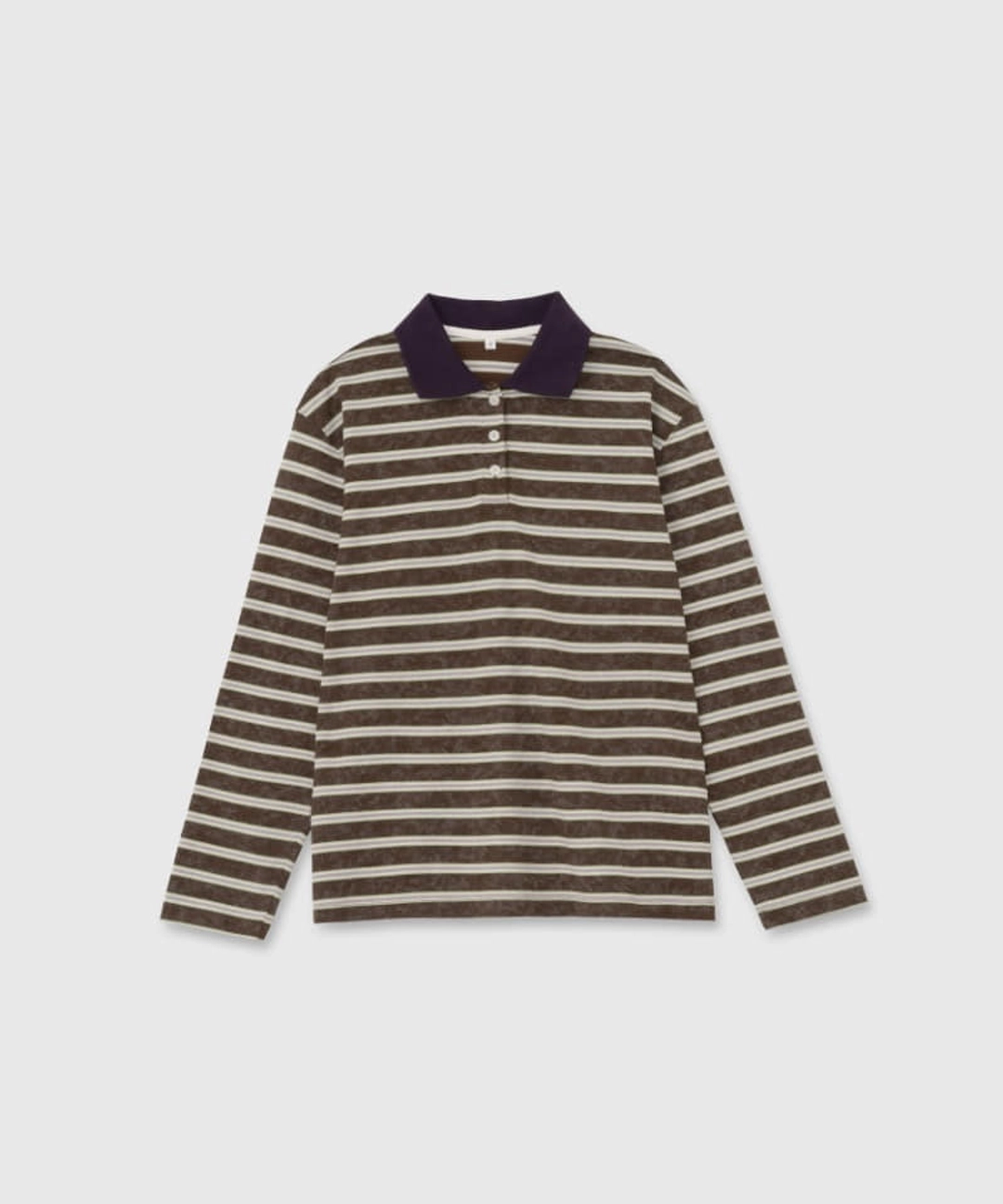 니히 Brick stripe polo tee (Khaki) 상품 이미지 1