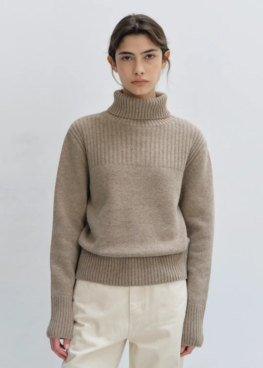 블루브릭 Block turtle neck knit (beige) 상품 이미지 2