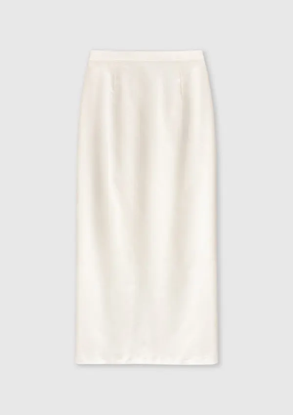 Satin Skirt (Ivory)