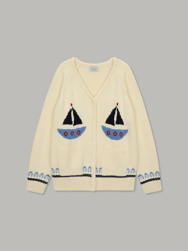 Boat V-Neck CD_(Ivory)