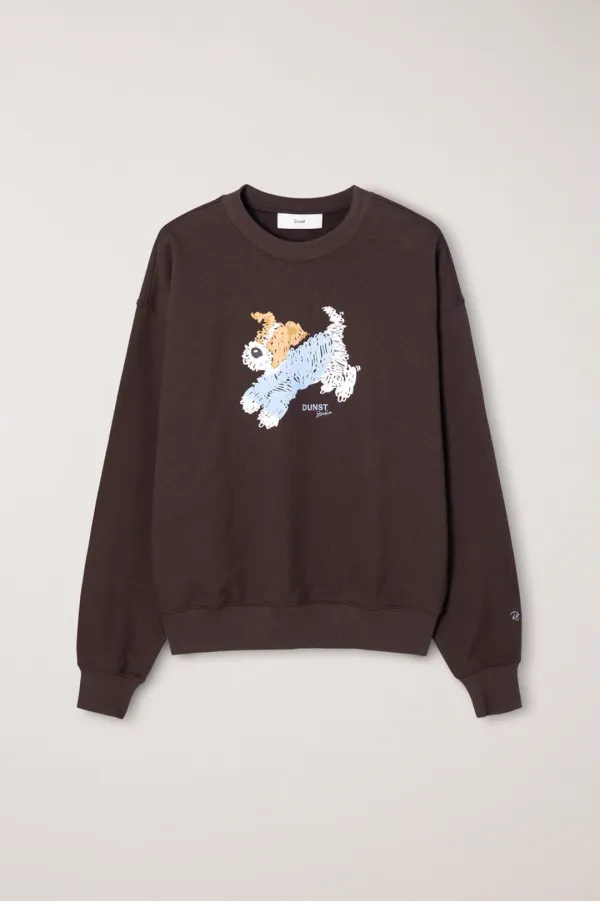 UNISEX PUPPY SWEATSHIRT BROWN_UDTS6C112W2