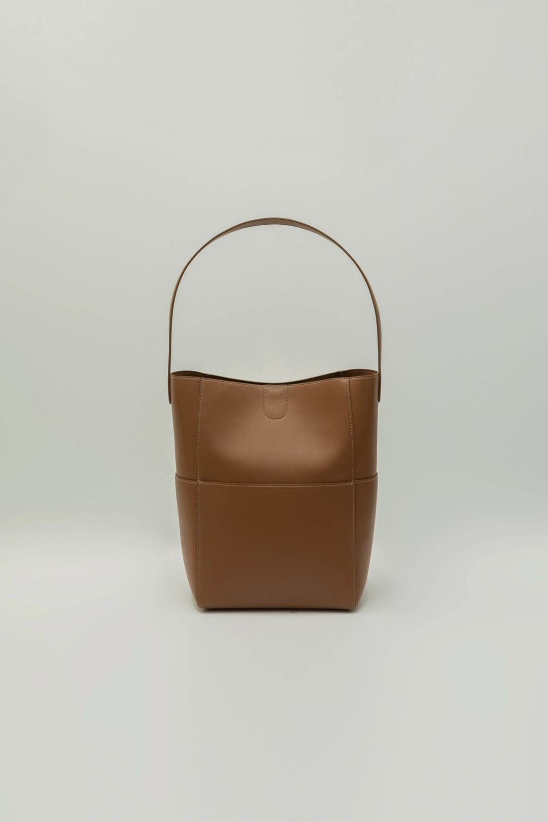 세이지먼트 [당일출고] STITCH LEATHER BUCKET BAG_CAMEL 상품 이미지 1