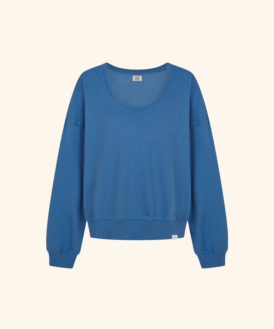 레터프롬문 [9/22 11:00am Coming soon] Letters Deep U-Neck Sweatshirt (Blue) 상품 이미지 1