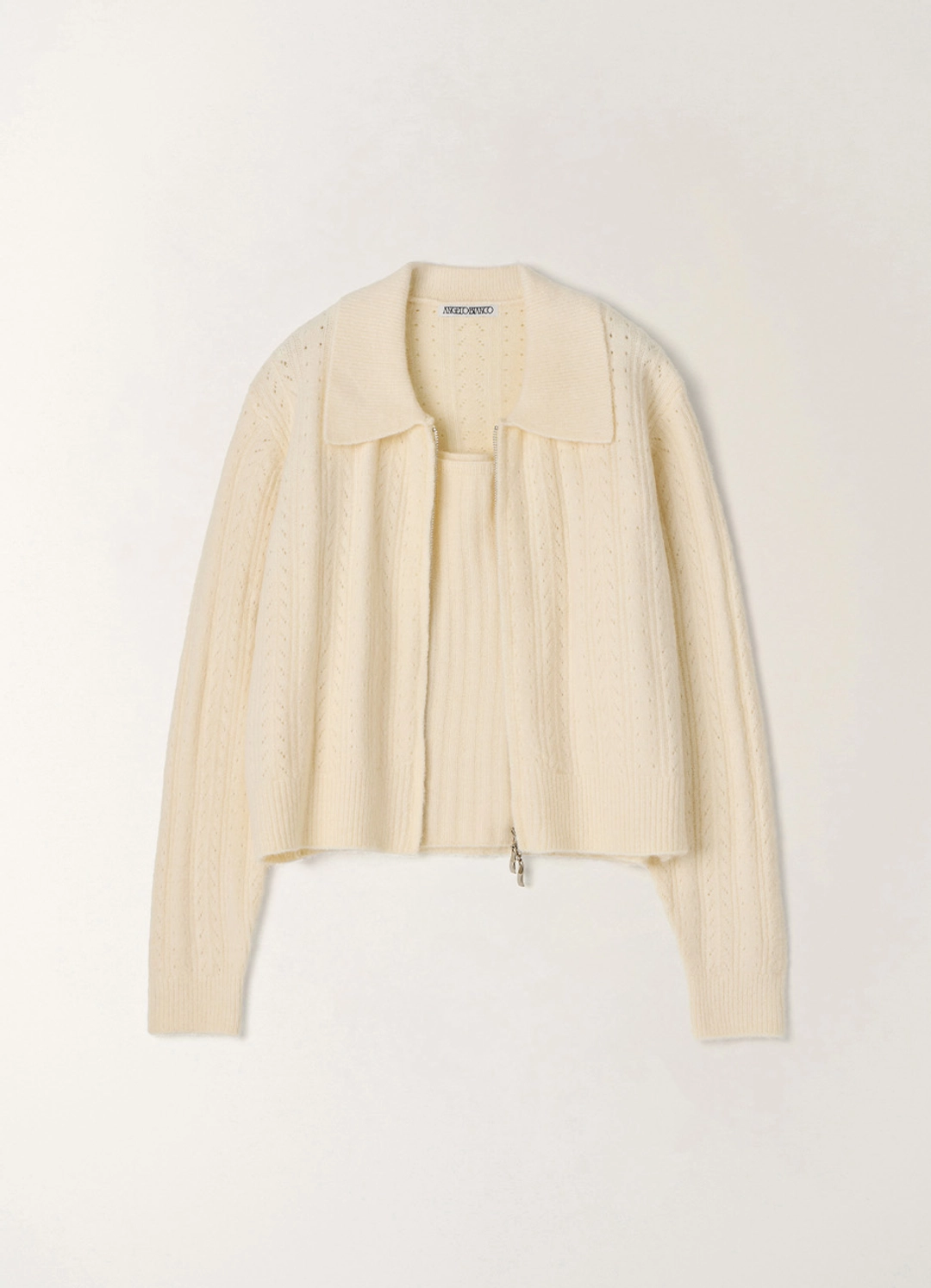안젤로비안코 Lou Wool Knit Zip-Up Set (3color) 상품 이미지 1