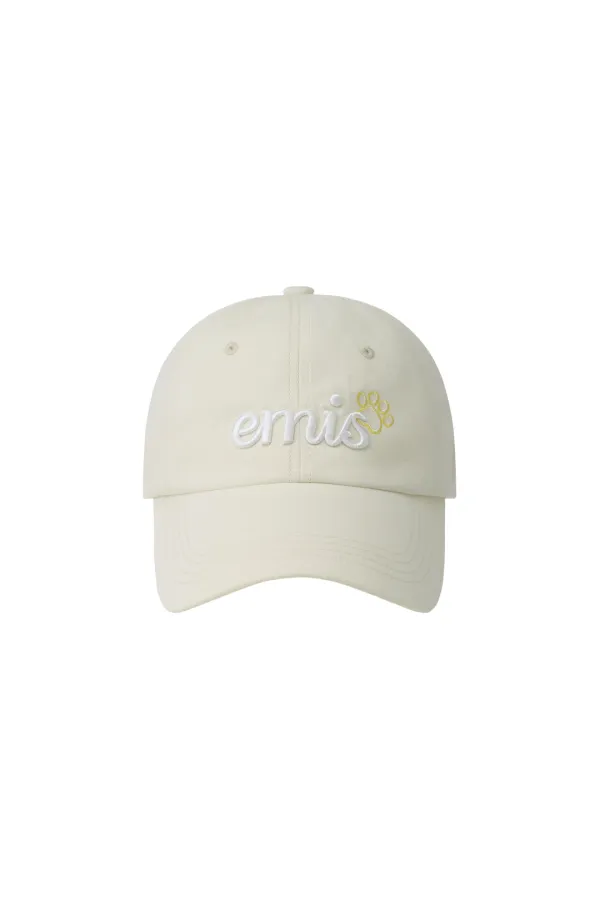 LETTERING LOGO BALL CAP-IVORY