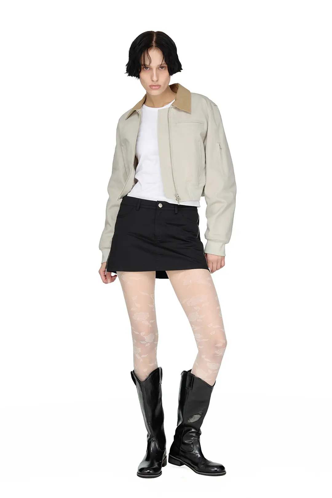 썬번프로젝트 COTTON CROP JACKET, BEIGE 상품 이미지 2