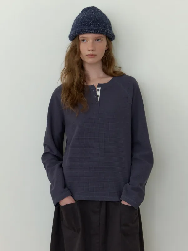 Sylvan waffle t-shirt (vintage navy)