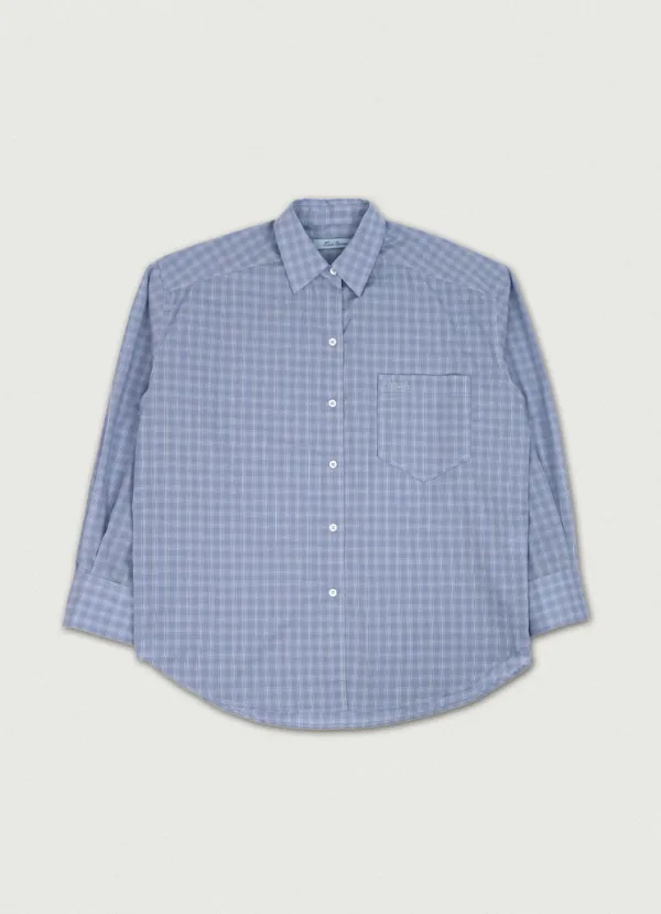 3rd/ Powder Check Shirt [blue]