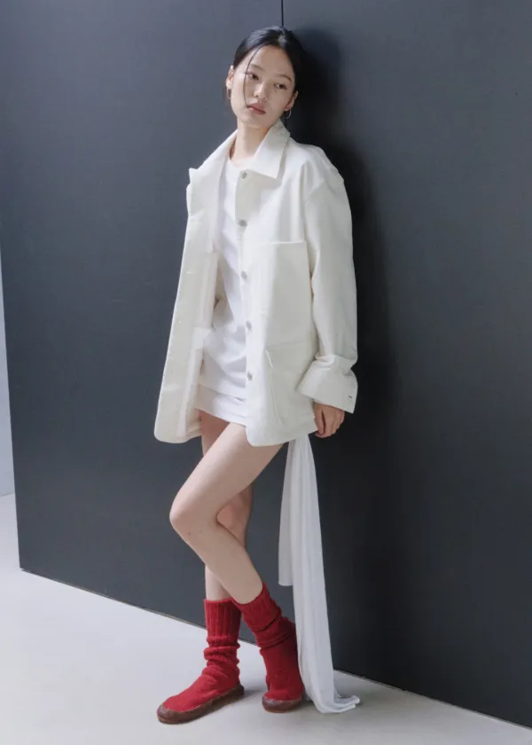 [ 바로배송 ] UTILITY JACKET [CORDUROY WHITE] - 주식회사 휘하우스