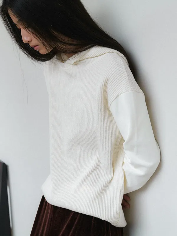 [26FW] Waffle Hooded Top - Ivory