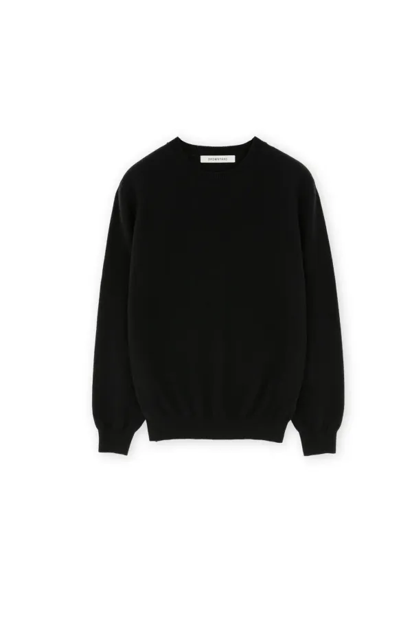 W Extra Super Fine Crewneck Knit, Black