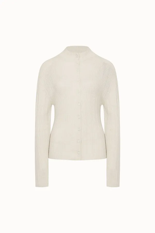 [5차 리오더]Baby Alpaca Holgament Cardigan[LMBEAU24KN258]-Cream
