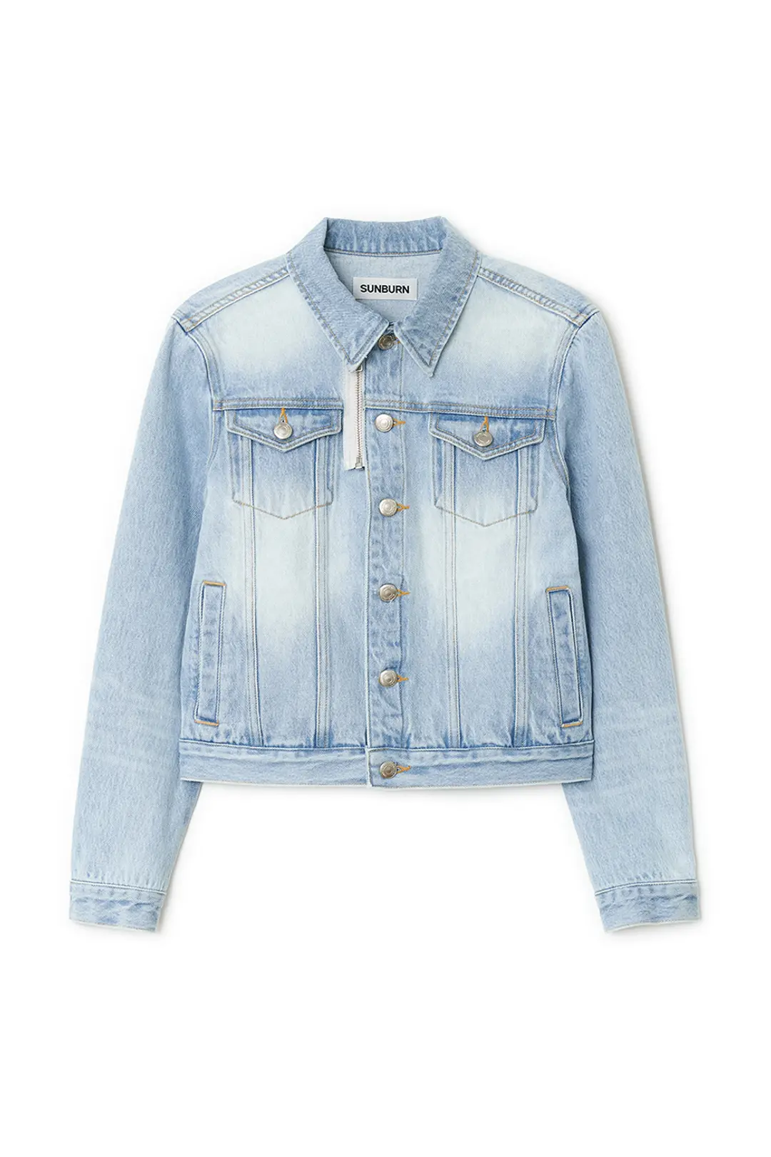 썬번프로젝트 ZIP-UP DENIM JACKET, LIGHT BLUE 상품 이미지 1