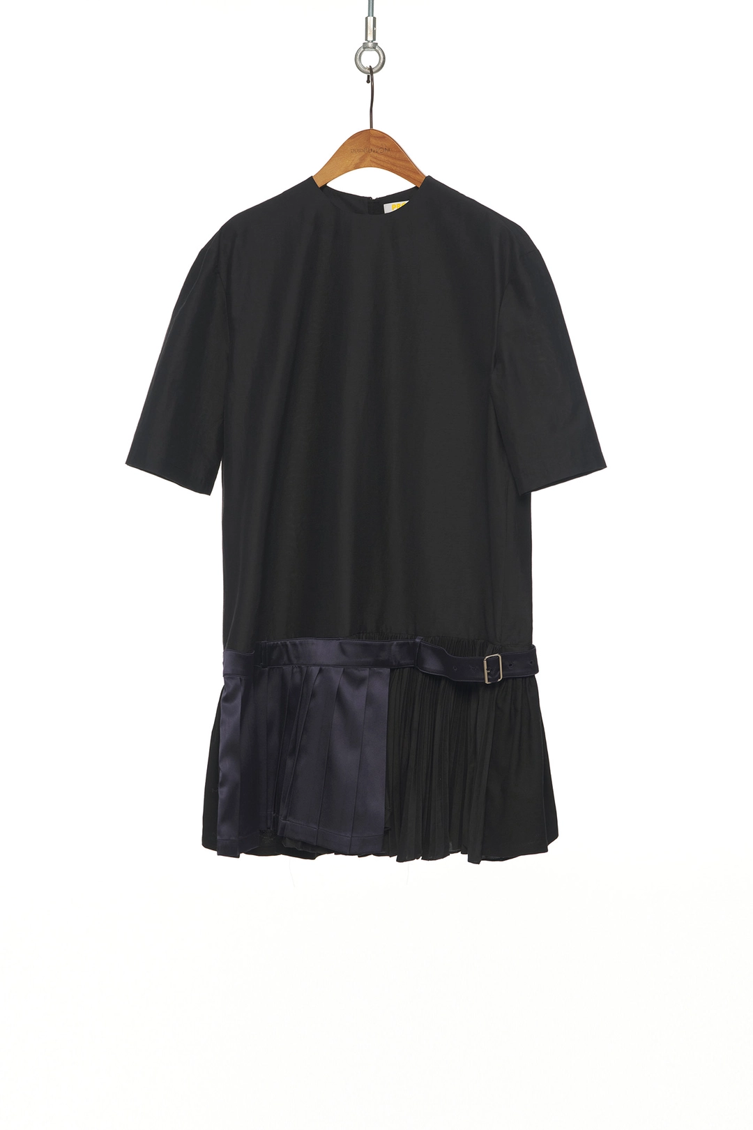 푸쉬버튼 SS25 BLACK PLEATED BELTED DRESS 상품 이미지 1