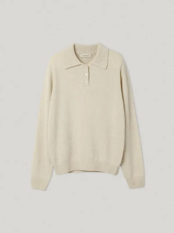 Dewi Collar Knit Cream (2nd)