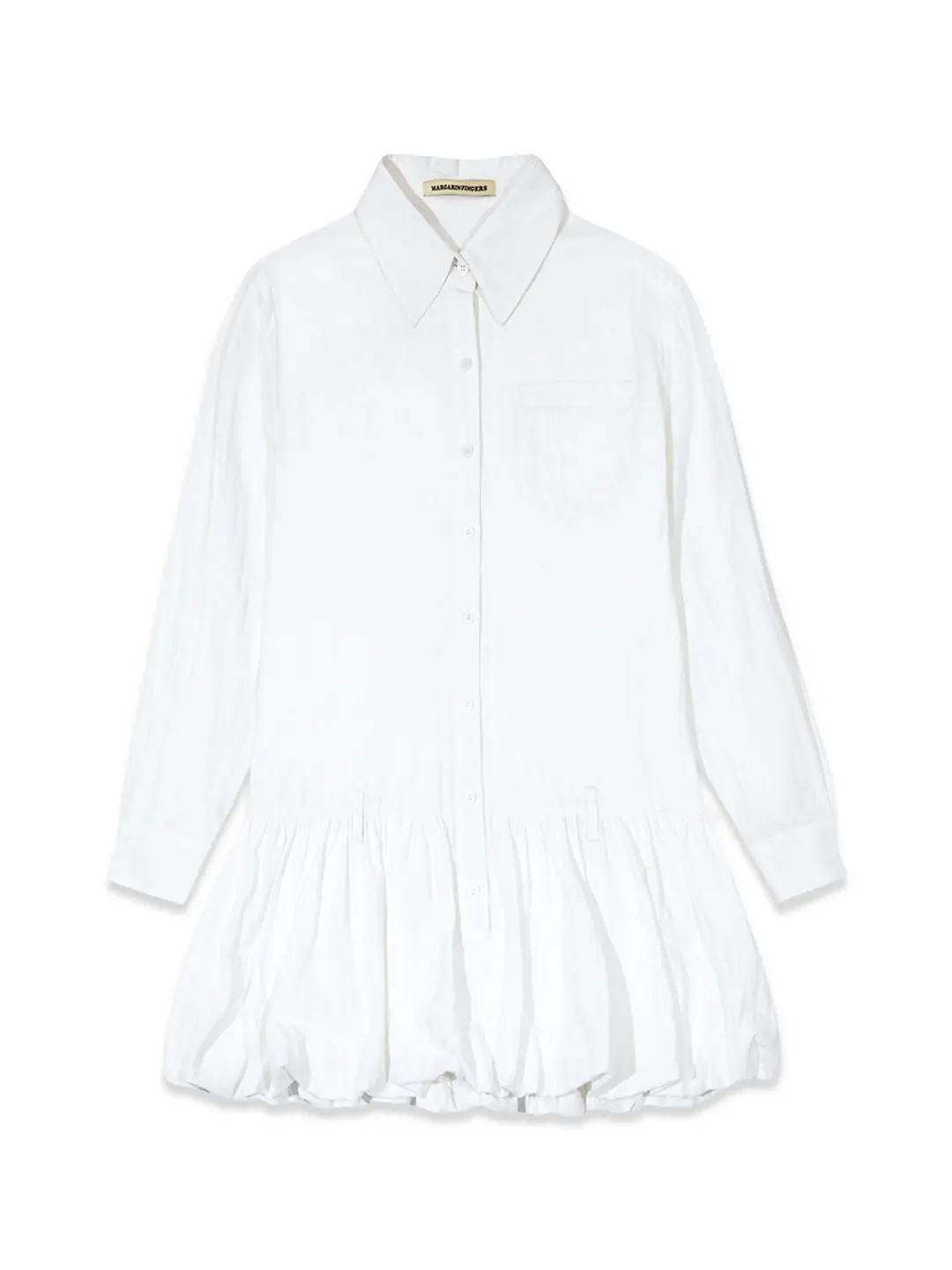 마가린핑거스 SHIRT BALLOON ONE-PIECE (WHITE) 상품 이미지 1