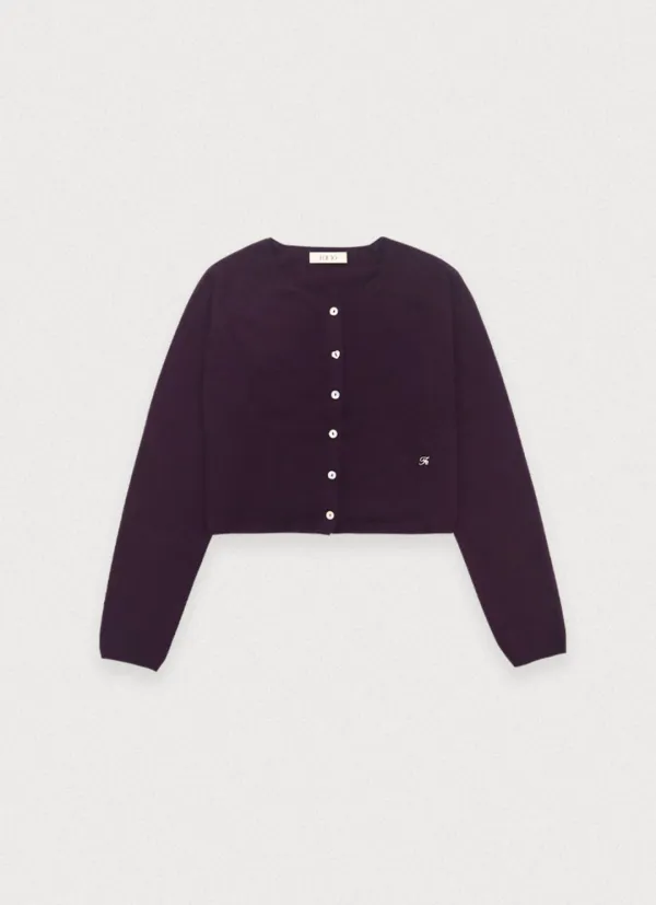 [17th] Some heart cardigan - grape