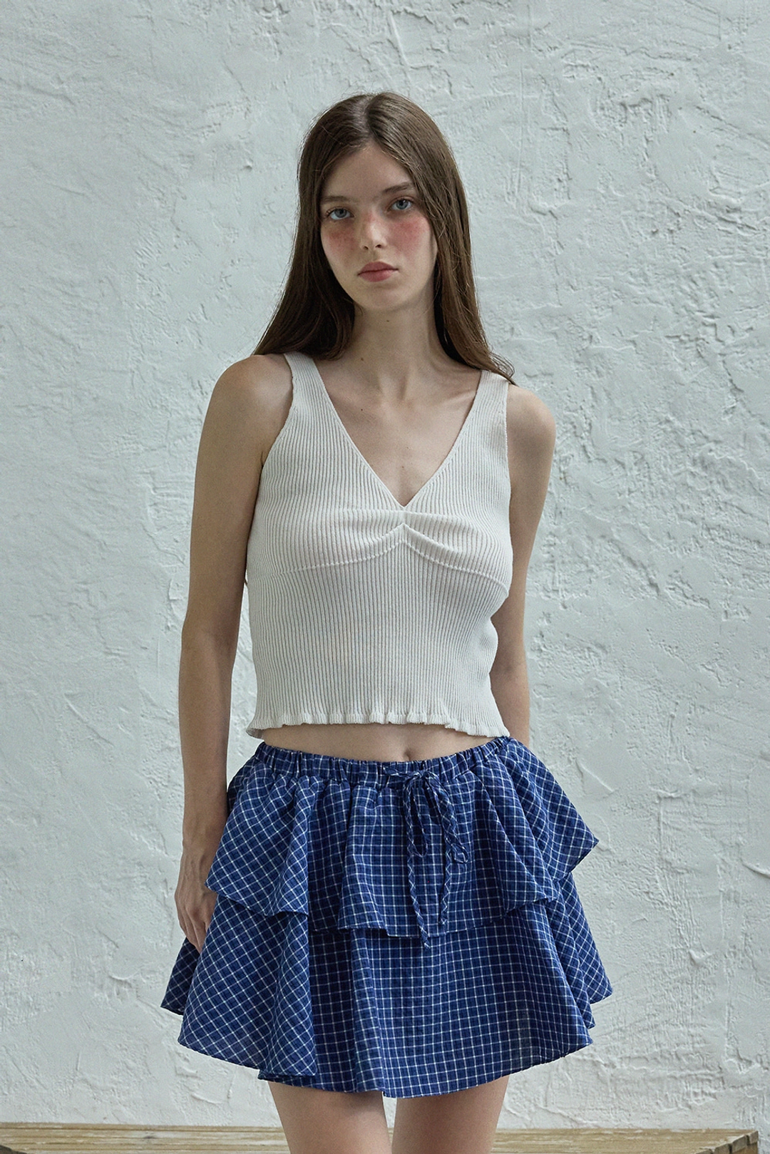 위드아웃썸머 Lily frill sleeveless knit_ivory 상품 이미지 2
