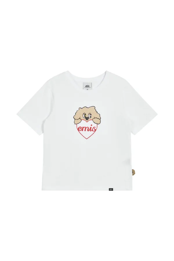 (W) MISUGI LOVE EMIS T-SHIRT-WHITE