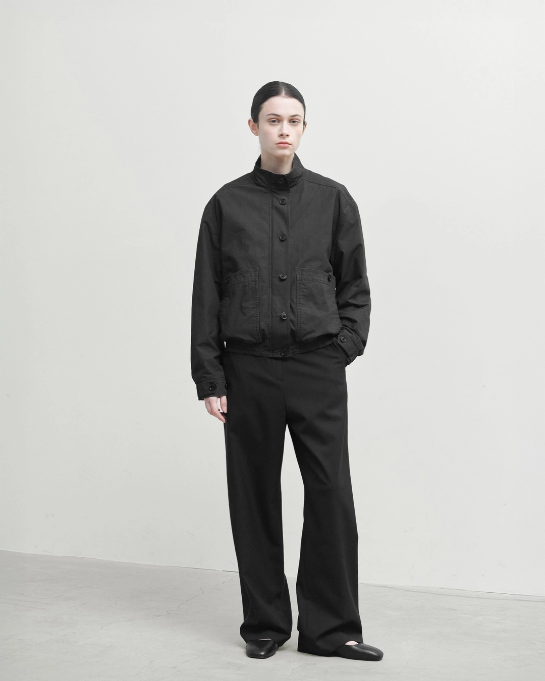 브라운야드 W Washed Explorer Jacket, Black 상품 이미지 2