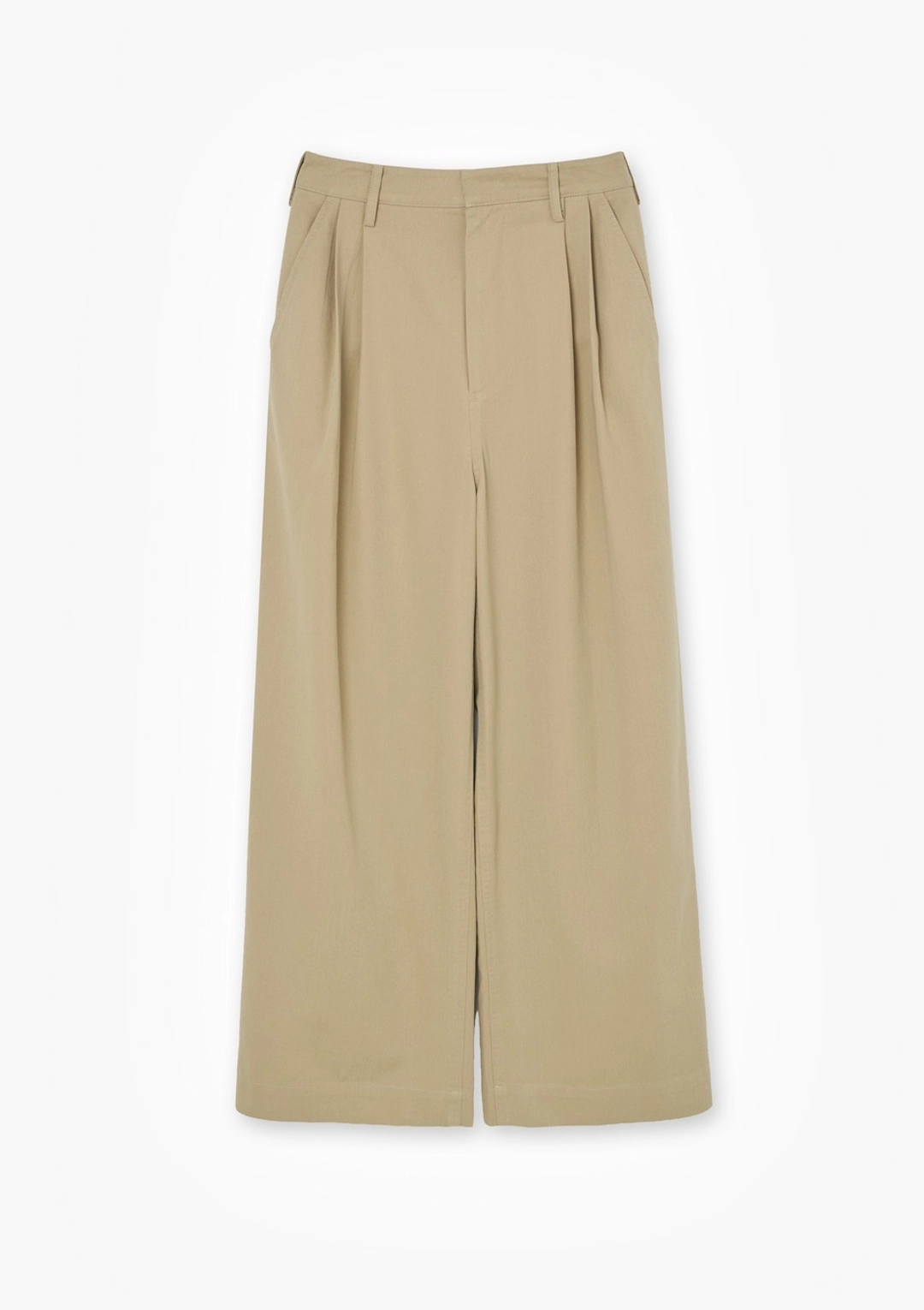 오픈도어 Pleated Wide Slacks Beige 상품 이미지 1